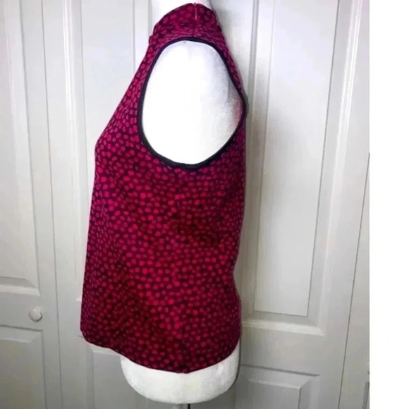 St. John SZ S Pink printed mock neck sweater - Picture 3 of 5